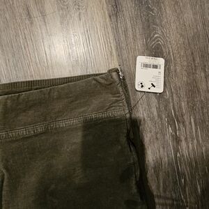 Free People Olive Corduroy Cropped Pants